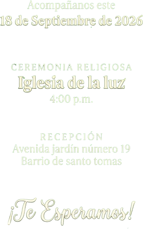 Información de fecha y lugar